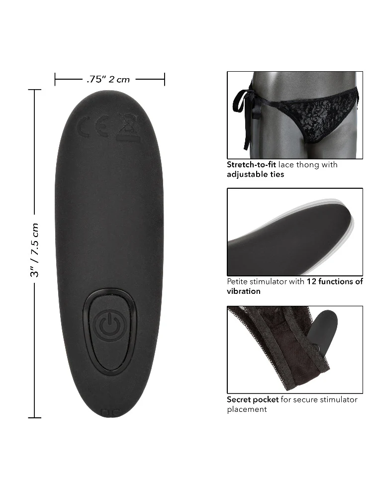 Remote Lace Thong Vibrating Panty Set - Image 2