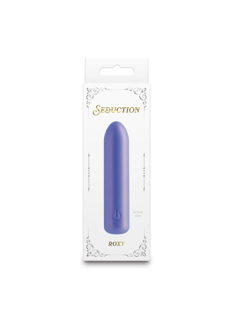 Seduction Roxy Metallic Blue Flexible Silicone Bullet Vibe - Image 3
