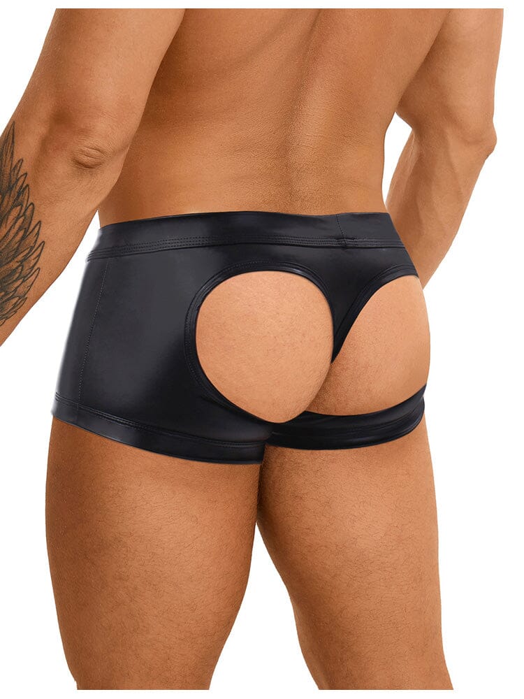 Sexy Leather Hollow Hip Men's Boxer S/M - Image 2
