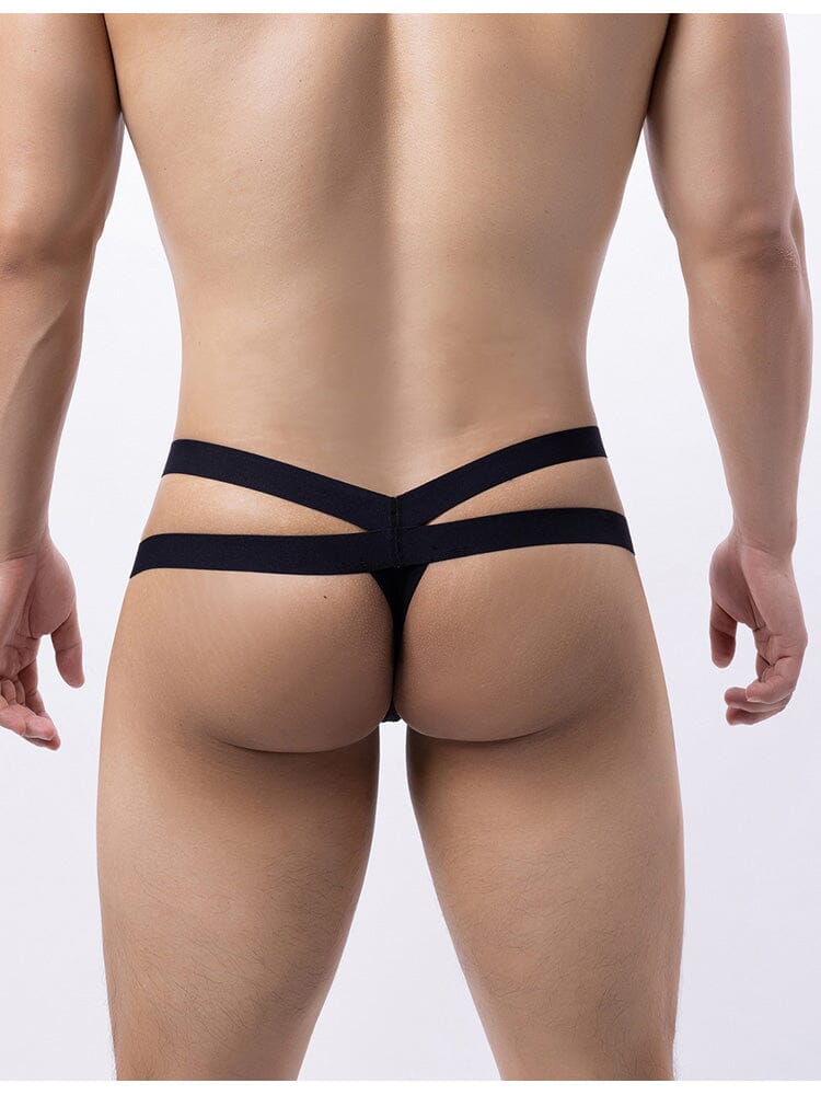Sexy Mesh Breathable Men's Thong - Black M/L - Image 3
