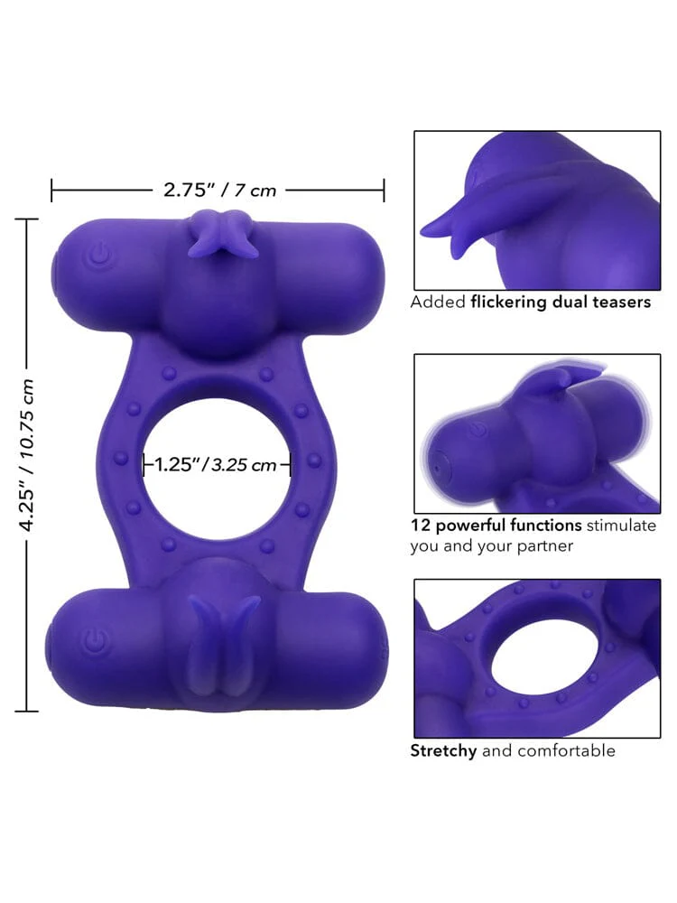 Silicone Rechargeable Triple Orgasm Ring - Image 2