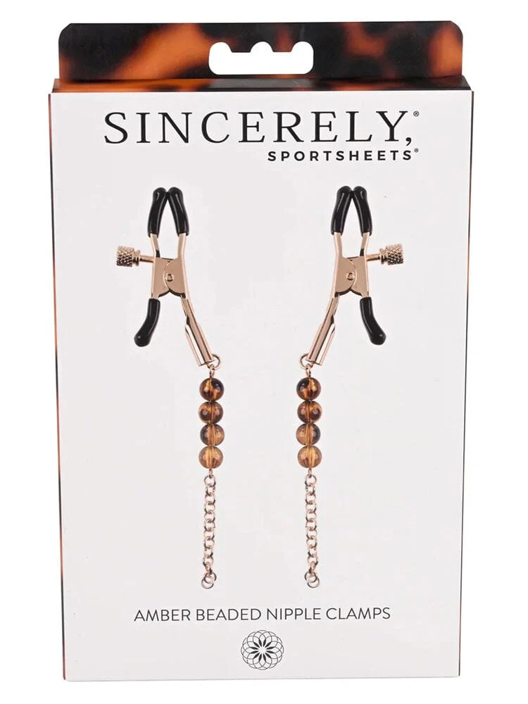 Amber Collection Beaded Nipple Clamps - Image 2