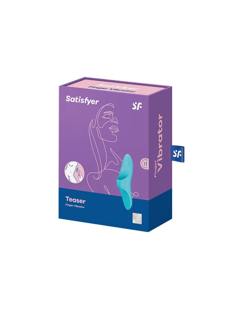 Teaser Rechargeable Silicone Vibrating Blue Finger Vibrator - Image 2