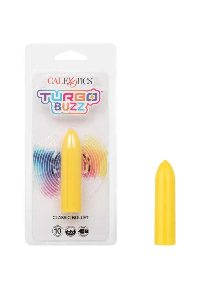 Turbo Buzz Yellow Rechargeable Classic Bullet Vibrator - Image 2