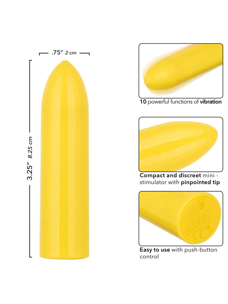 Turbo Buzz Yellow Rechargeable Classic Bullet Vibrator - Image 3