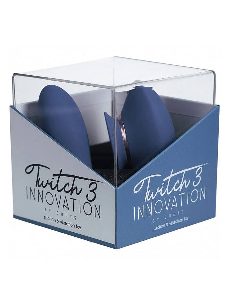 Twitch 3 - Clitoral Suction Egg Vibrator – Grey/Blue - Image 2