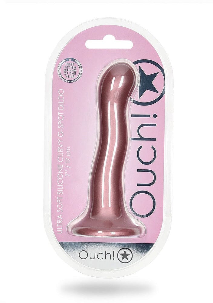 OUCH! Ultra Soft Curvy Waterproof Silicone G-Spot Dildo - Image 2